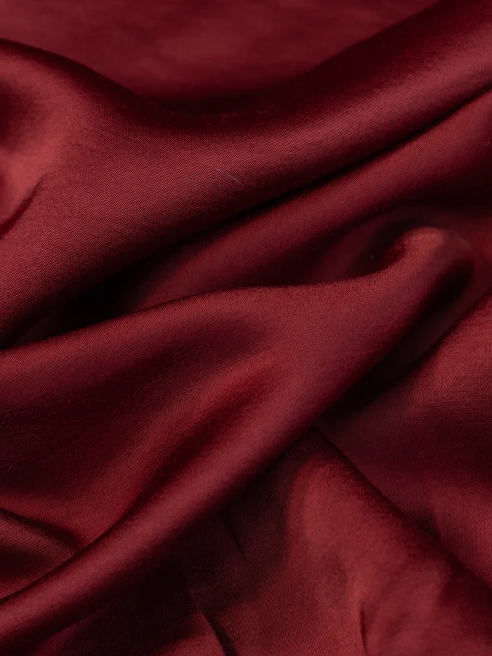 stretchy silk charmeuse fabric in burgundy - 1.7 yards, 40” width